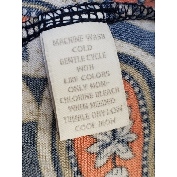 Charter Club Women's Blue Polyester Round Neck Long Sleeve Casual Top Blouse PL - Picture 9 of 10